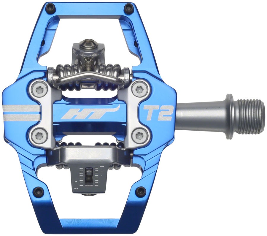 HT Components T2 Pedals - Dual Sided Clipless with Platform, Aluminum, 9/16",