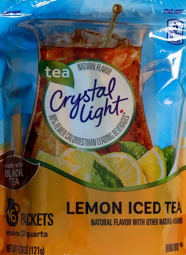 Crystal Light LEMON Iced Tea Drink 16 Pitcher Packets EXP 2026+