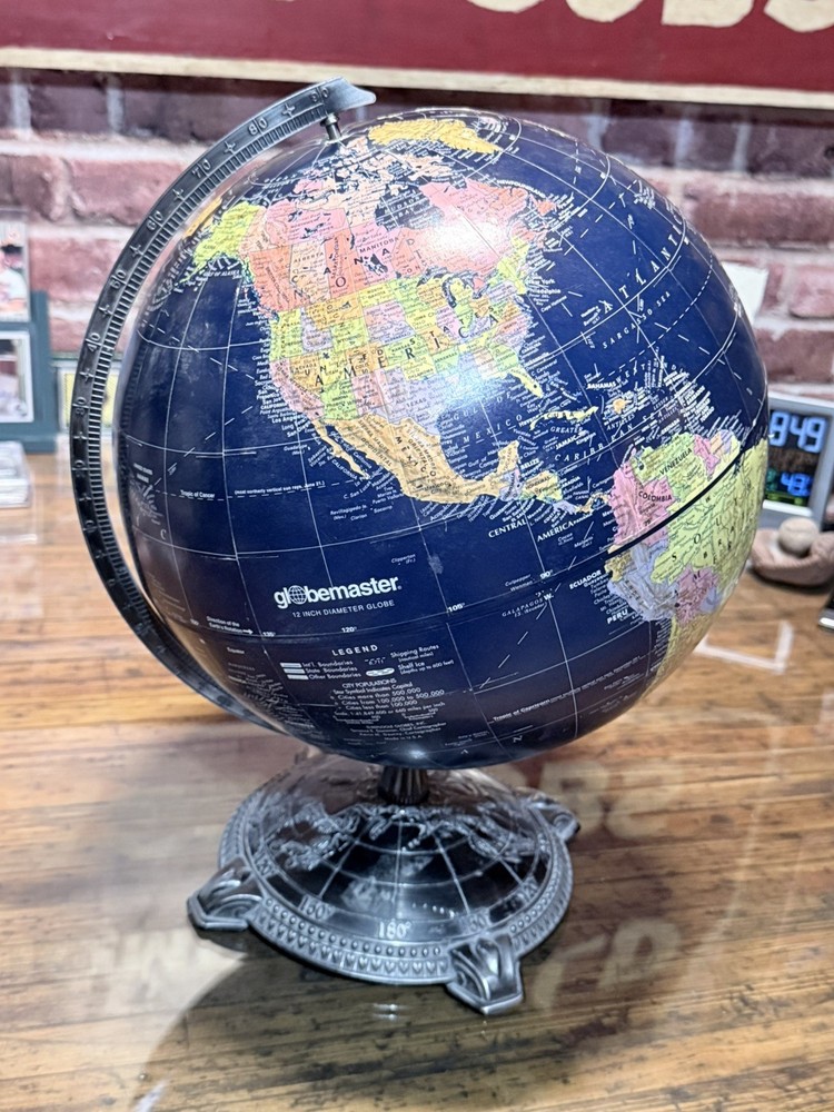 Replogle Globemaster 12” Diameter World Globe with Metal Base 16”H