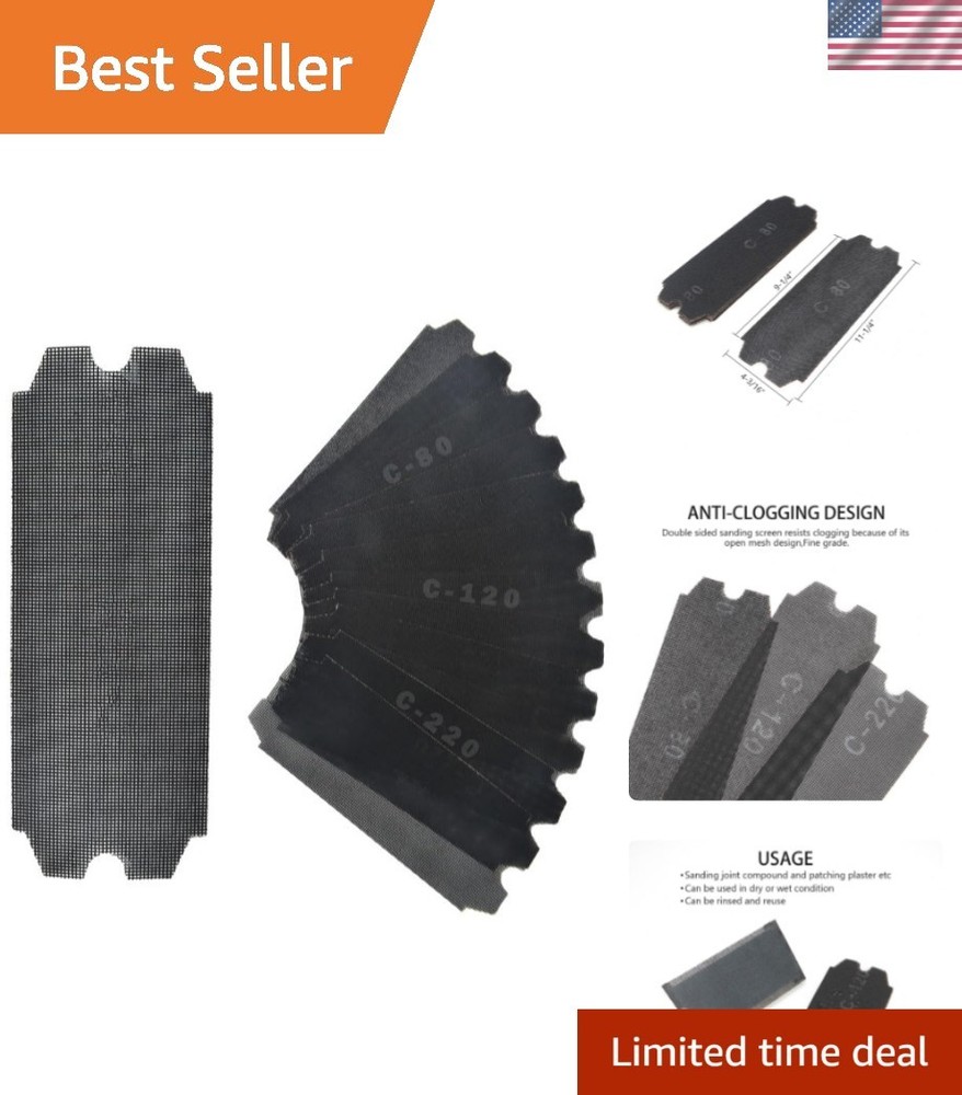 Professional Double-Sided 18 PC Drywall Sanding Sheets - Convenient Mesh Design