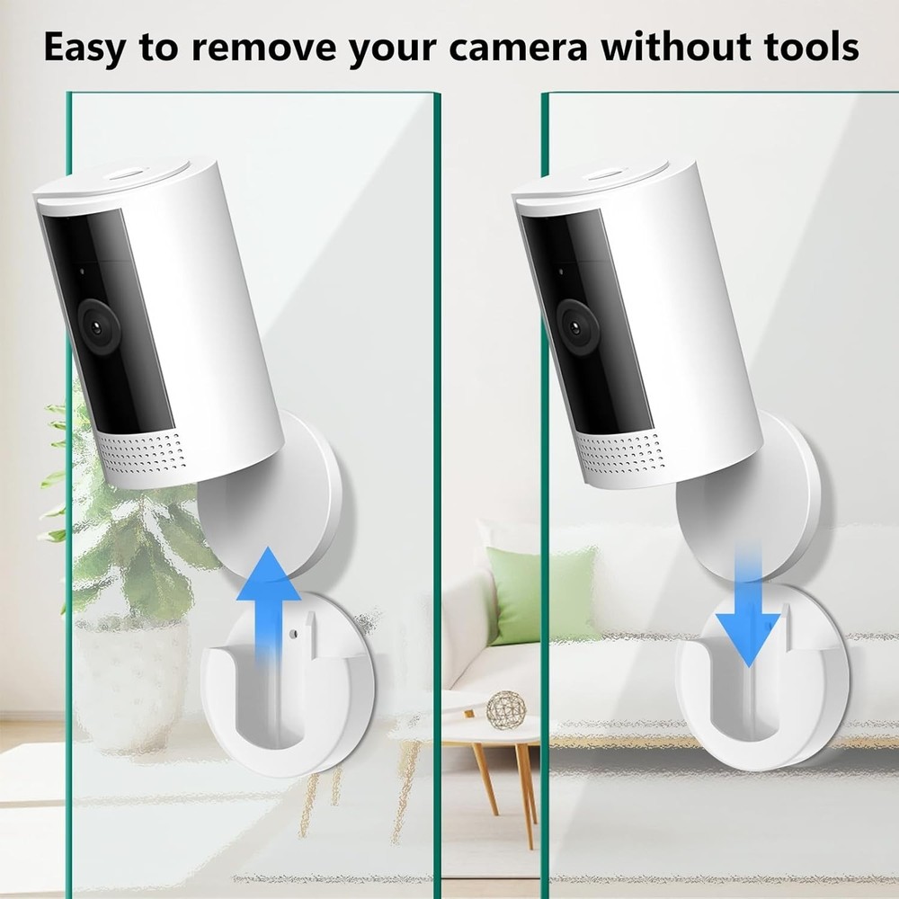 Securely Mount Your Ring Indoor Camera – No Tools, 2-Pack Adhesive Brackets