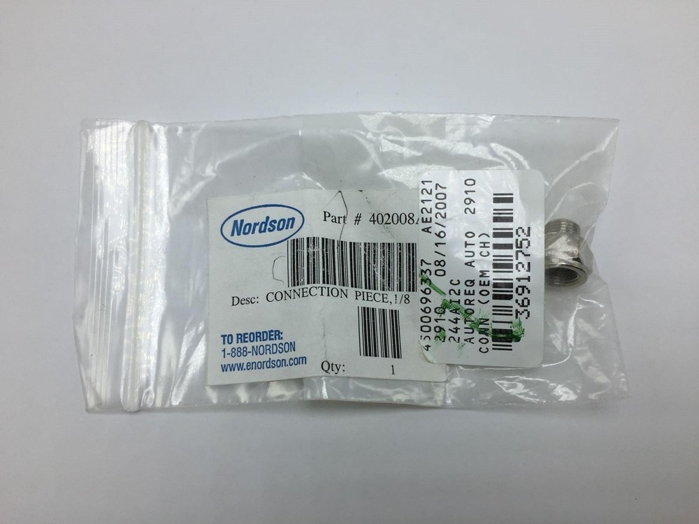 NORDSON 402008 HOT MELT CONNECTION COUPLING