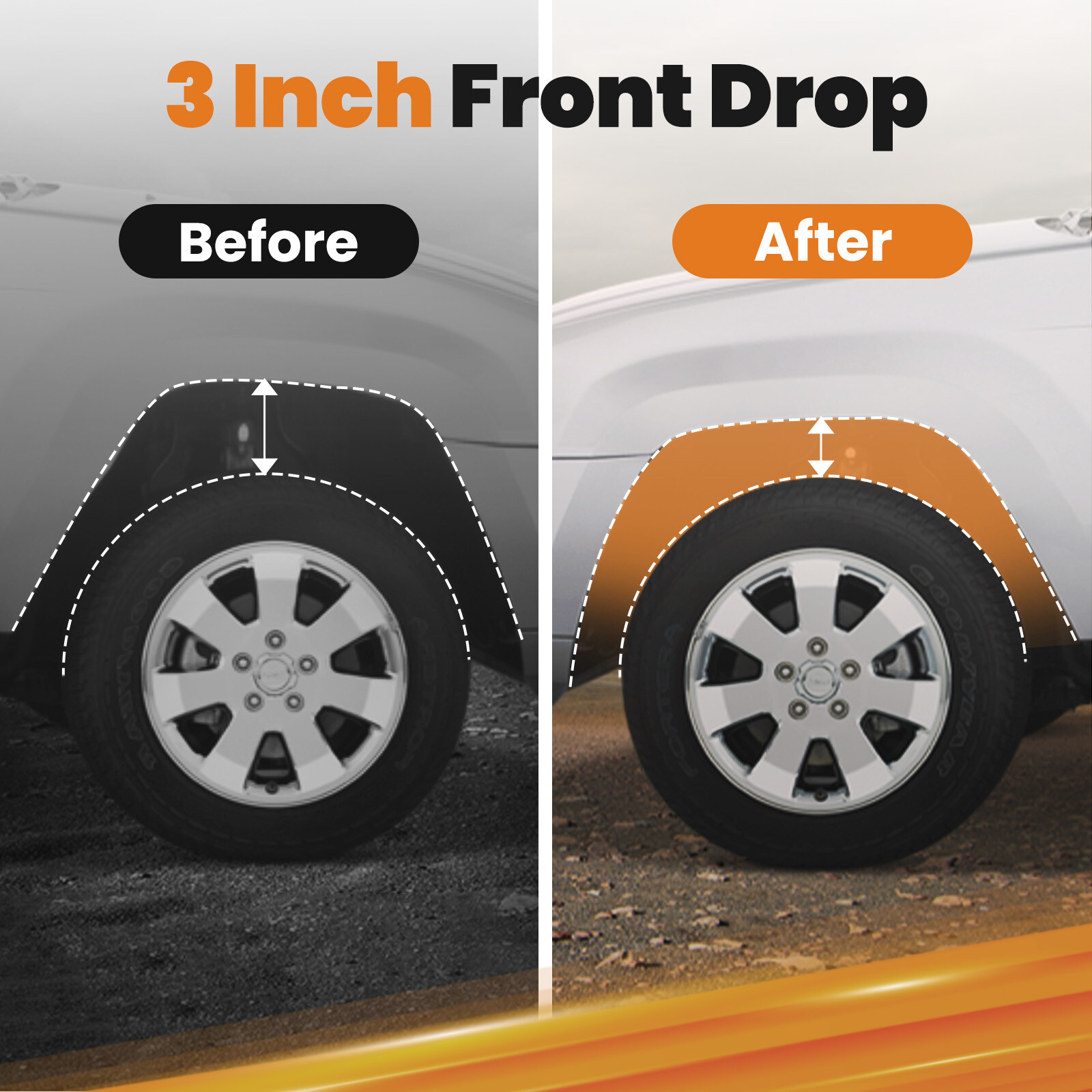 3 inch Drop Lowering Coil Spring For Chevy Silverado GMC Sierra 1500 99-06 V8