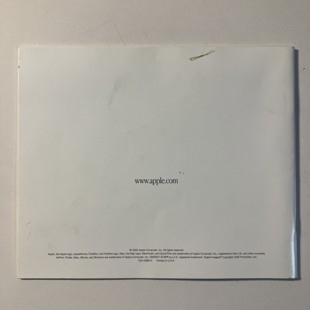 iMac Setup Installation Users Guide Apple Vintage 2000 Steve Jobs Computer Mac