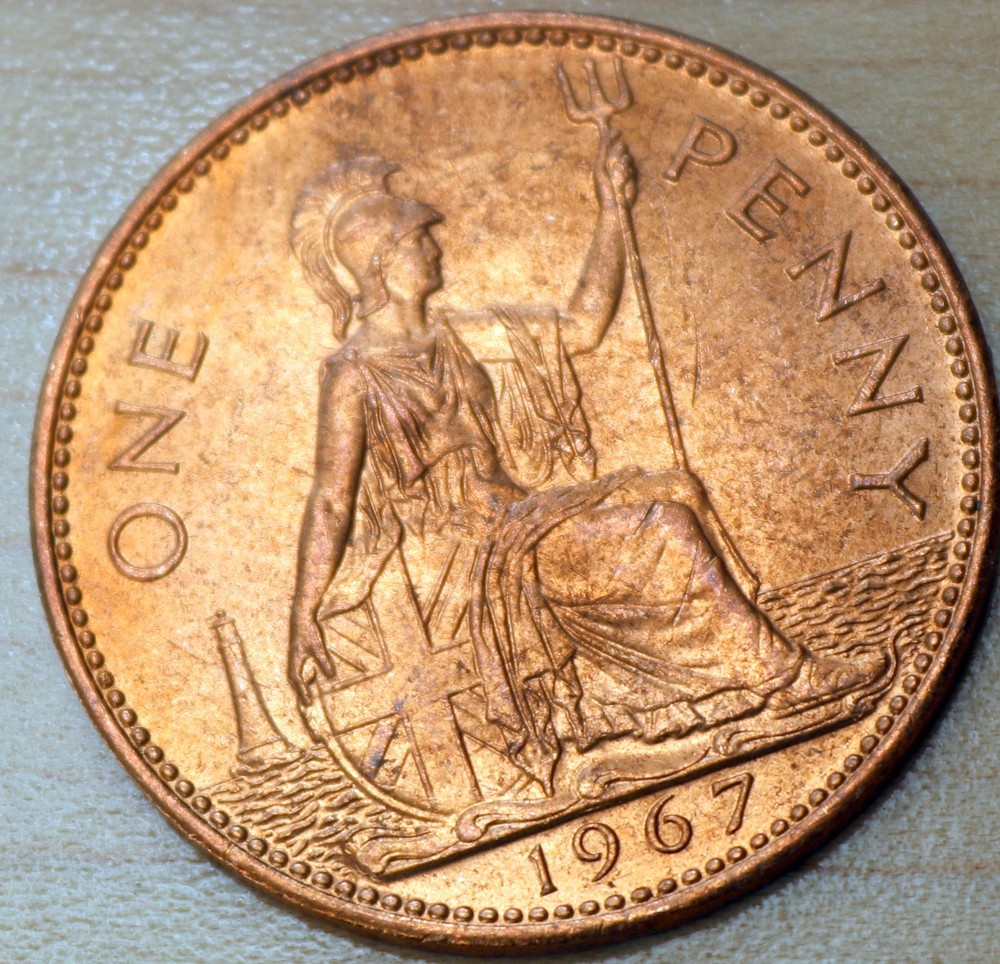 1967 Great Britain 1 Penny Unc.