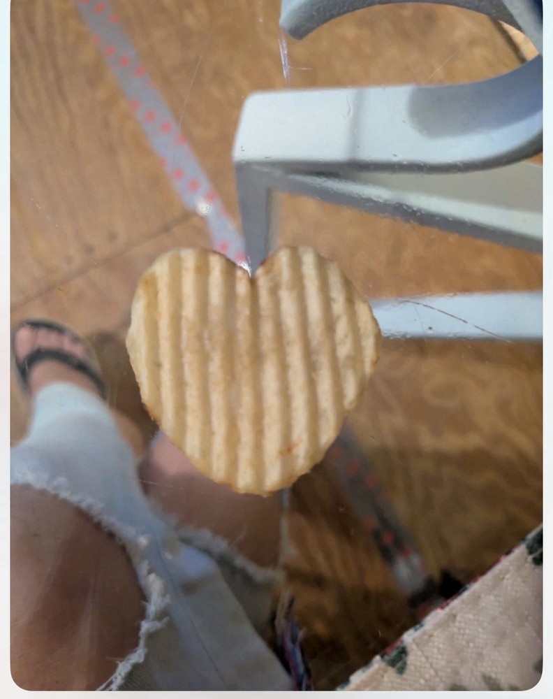 Heart Shaped Wise Ripple Chip. - RARE