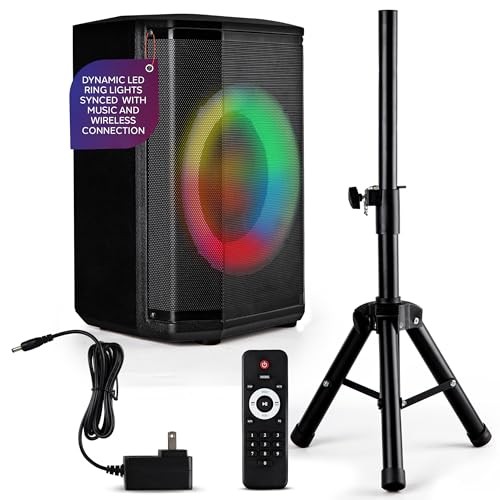 Portable Bluetooth with 8" Inch Woofer, TWS Function, Mic Input, Speaker