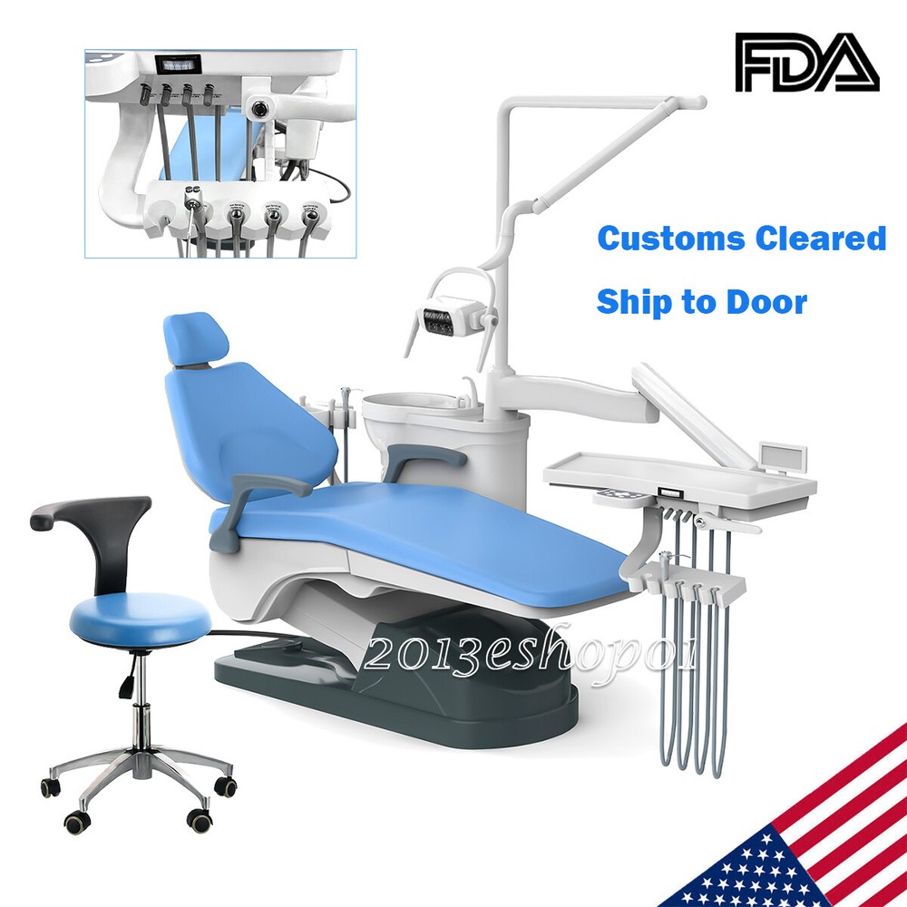 FDA Dental Unit Chair DC Motor Computer Controlled/Portable Unit Air Compressor