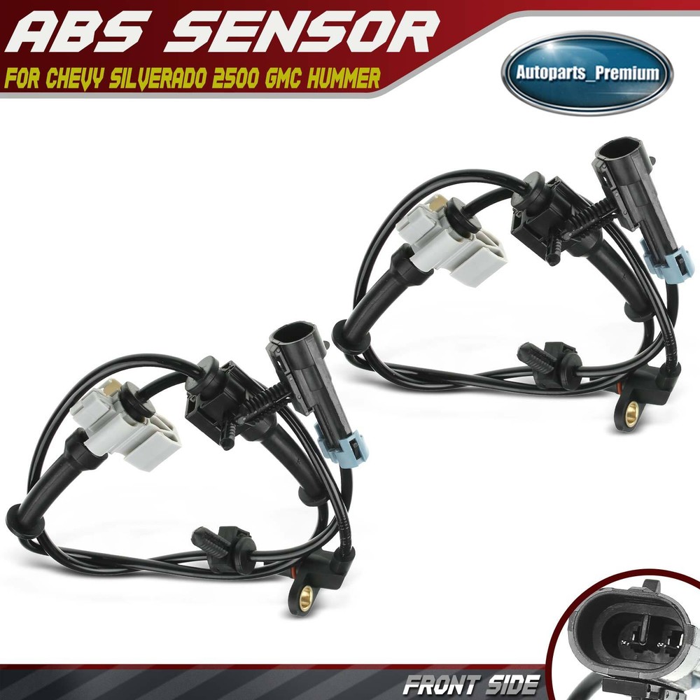 2x ABS Wheel Speed Sensor for Chevy Silverado 2500 GMC Hummer Front Left & Right