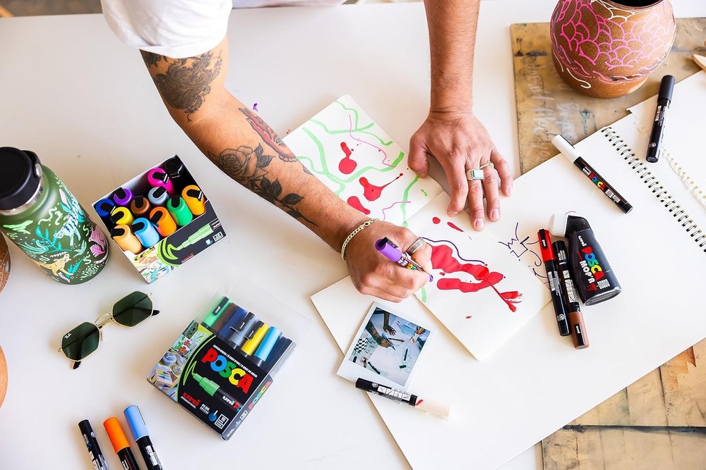Posca Markers Set, 8 Medium Paint 5M – Mono Tones Medium,