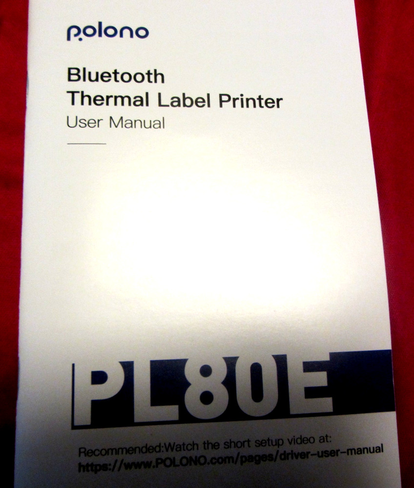 POLONO BLUETOOTH THERMAL SHIPPING LABEL PRINTER--WIRELESS--PL80E--BRAND NEW