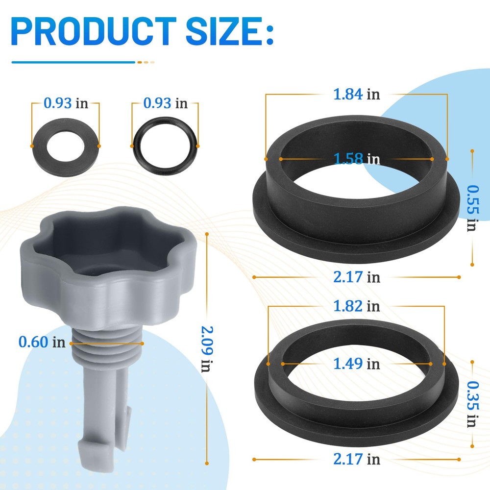 Pool Sand Filter Pump Seal Gasket Replacement for Intex Black