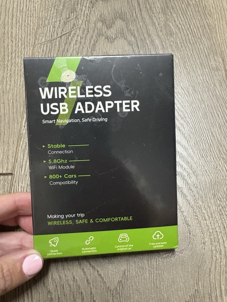 GUOWO Carplay Android Auto Wireless Adapter 2-in-1 Converts Wired, To Wireless