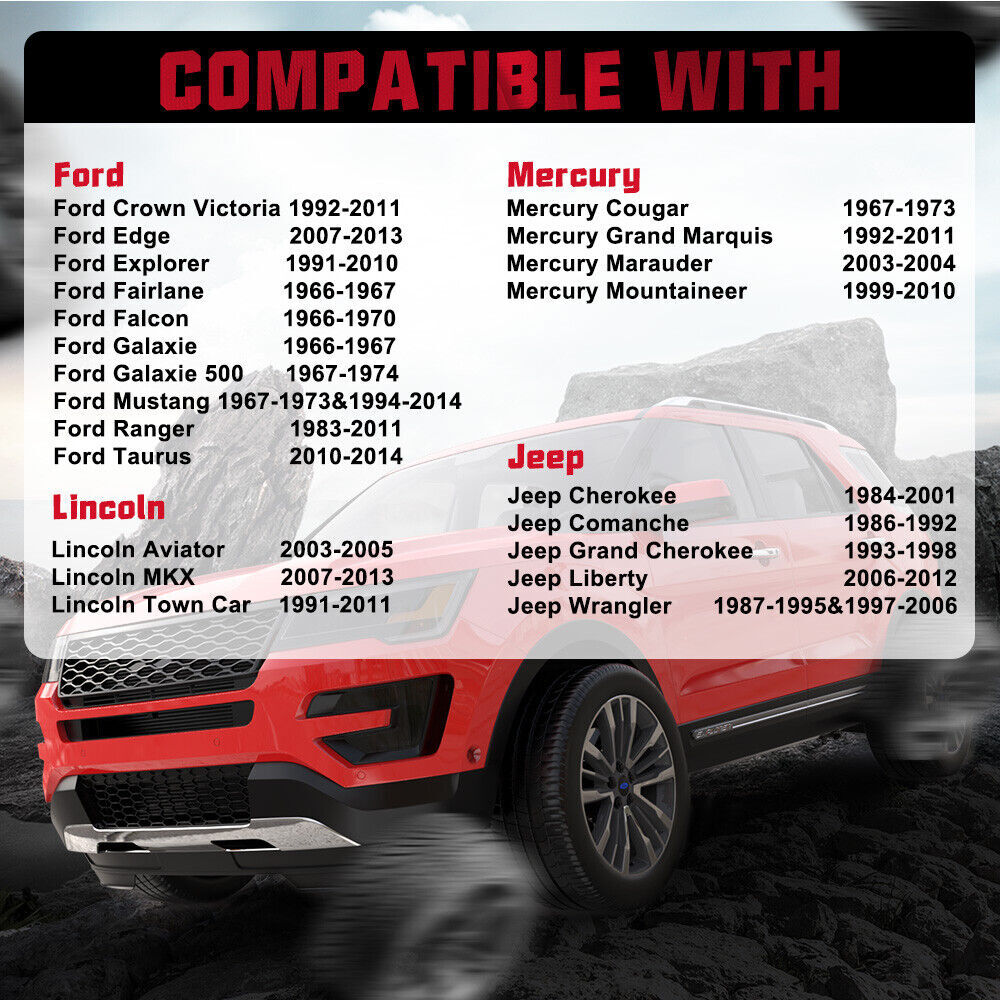 4PCS 2" Inch 5x4.5 5x114.3 Wheel Spacers for Jeep Wrangler Cherokee Ford Mustang