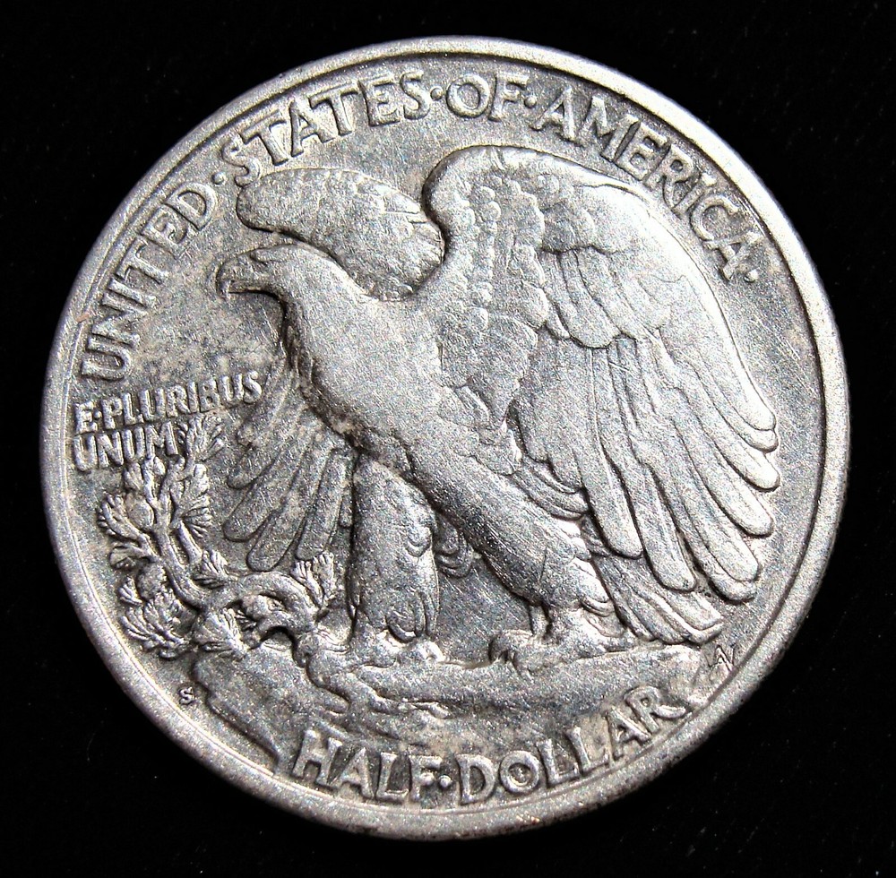 1927-S 50C Walking Liberty Half Dollar.