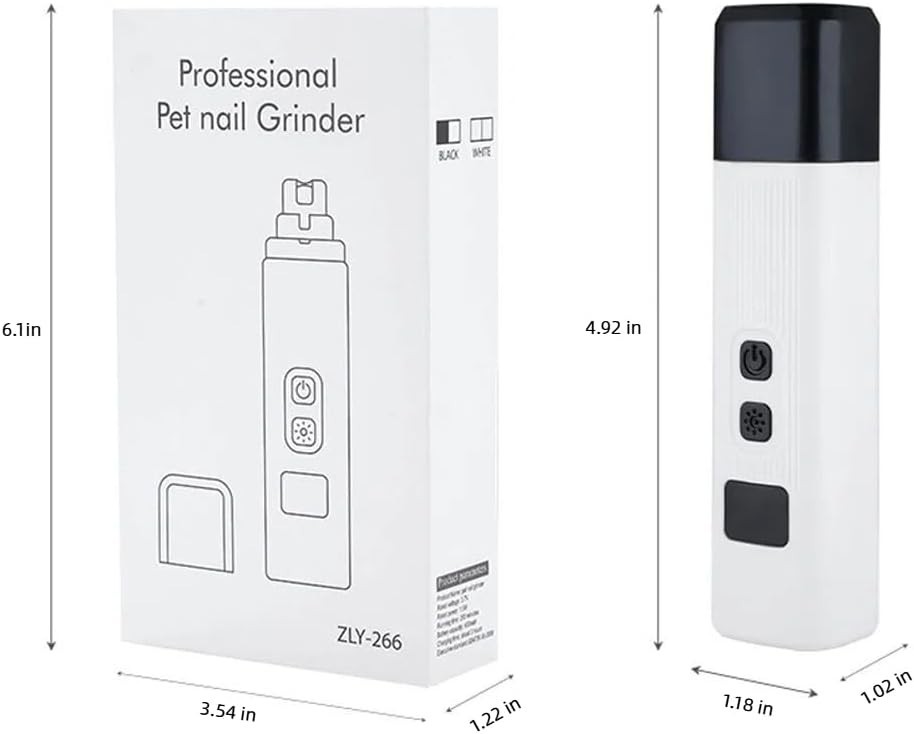 Silent Groom Pro Nail Grinder, Heusom Dog Nail Trimmer, Rechargeable USB
