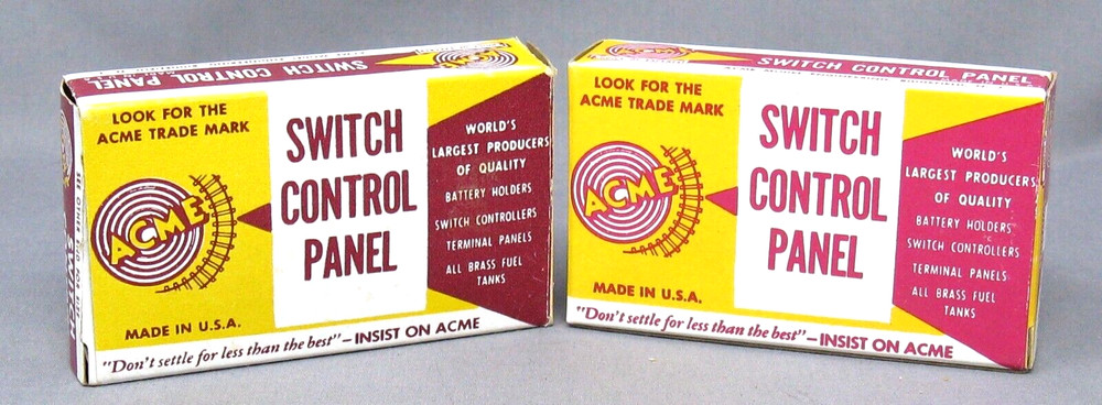 ACME Switch Control Panel Lot (TWO) for N, HO & S Scale Switch Machines, C10