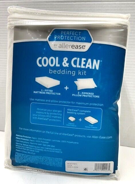 Allerease Cool & Clean Bedding Kit 3 Pc Mattress Protector- Queen Size