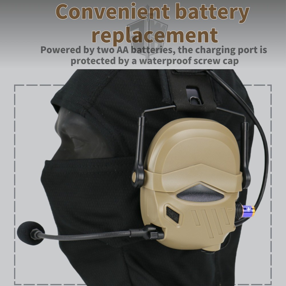P30 tactical headset with noise cancellation and pickup function
