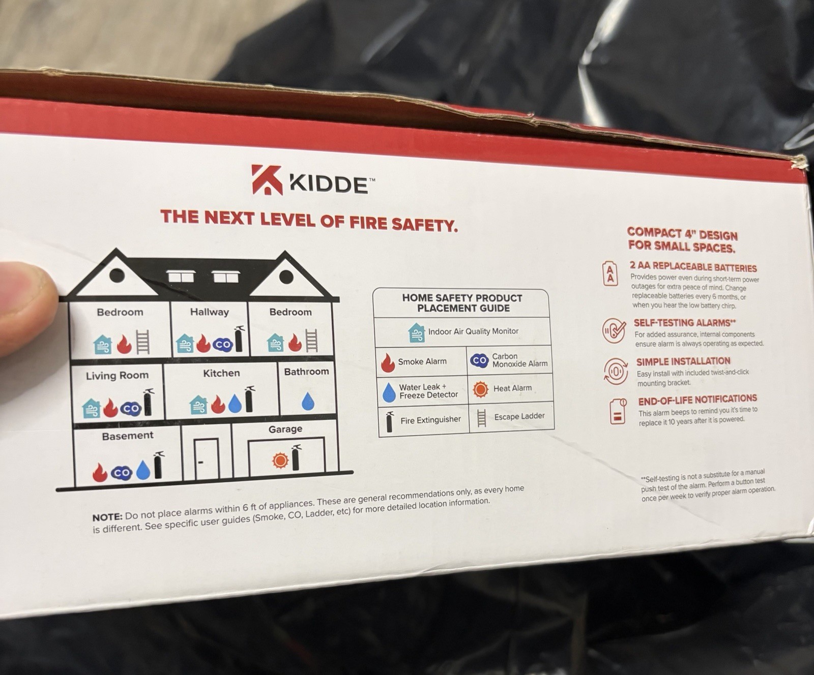 Kidde Compact 4" Battery Powered Smoke Detector w/ Photoelectric Sensor (4-Pack)