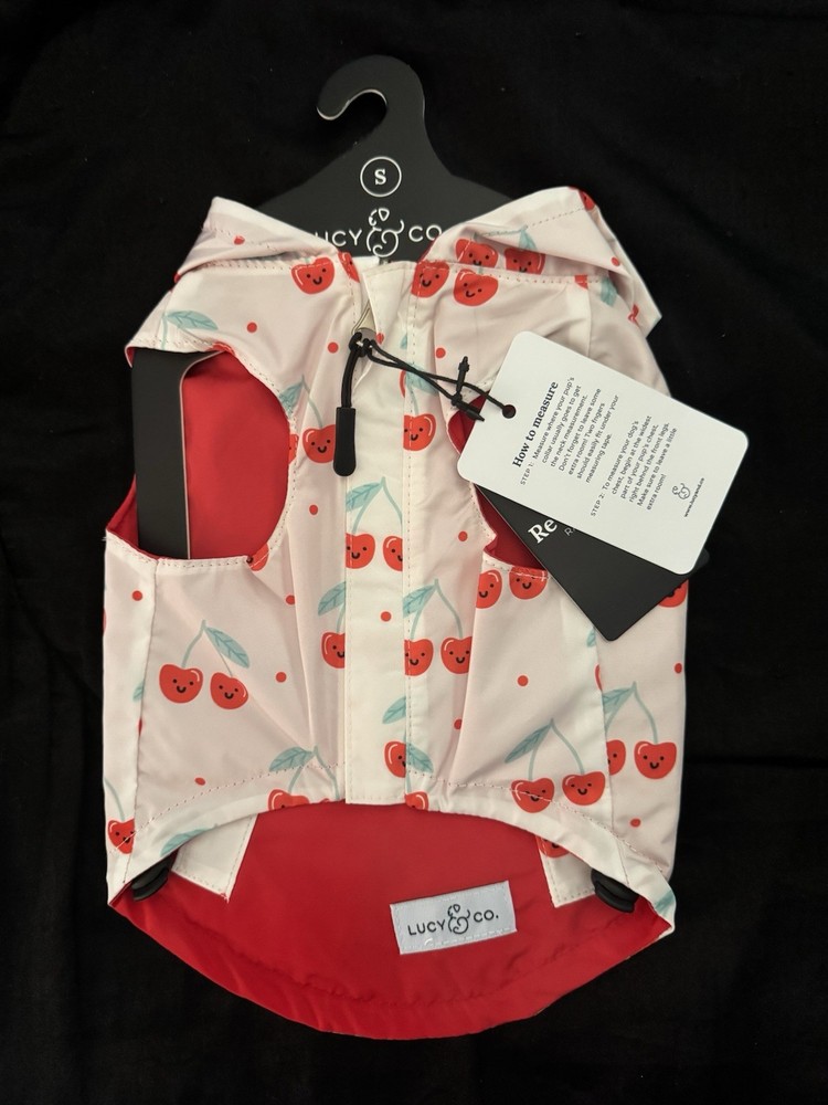Cherry Print Pet Raincoat