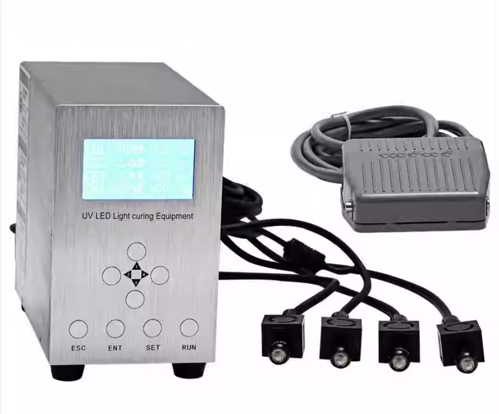 110V/220V Shadowless Adhesive 4-Channel UV LED Point Light Source Curing Machine