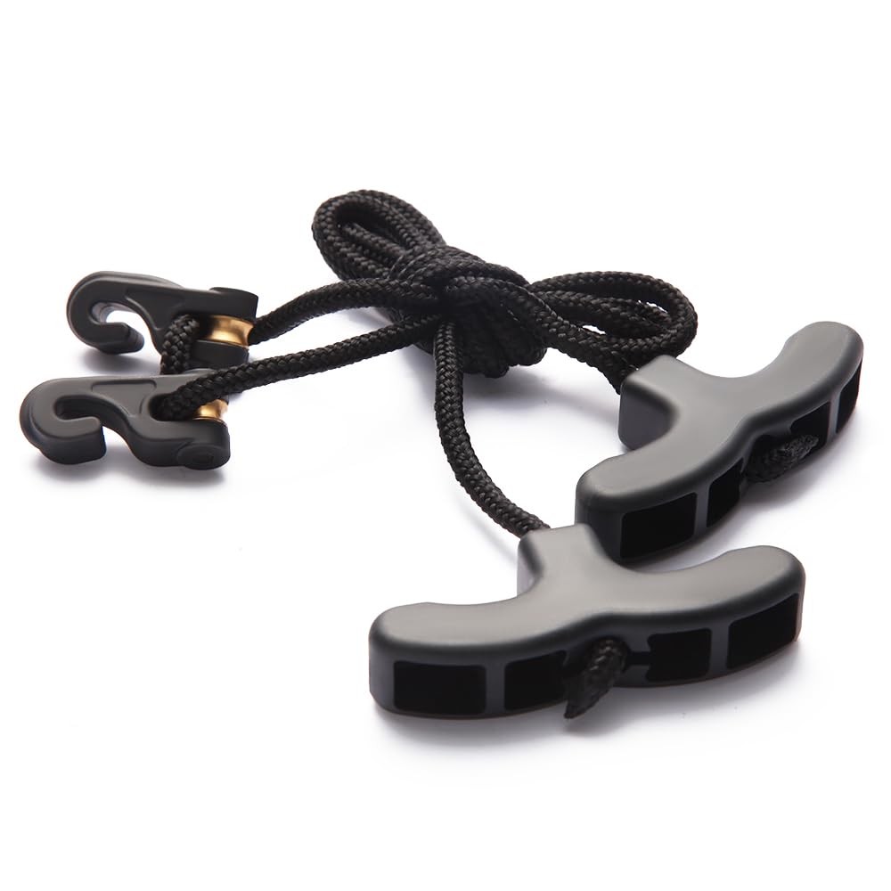 AHOSOUTLY Crossbow Pull Cord Cocking Rope Device Double Handle Black