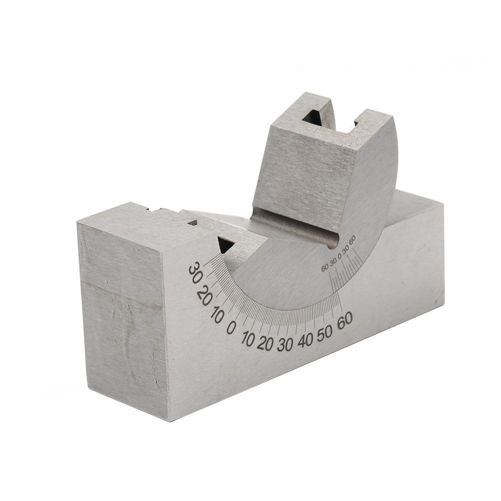 Adjustable Angle V Block 0 to 60° Precision Gauge Micro Milling Setup+ Wrench C#