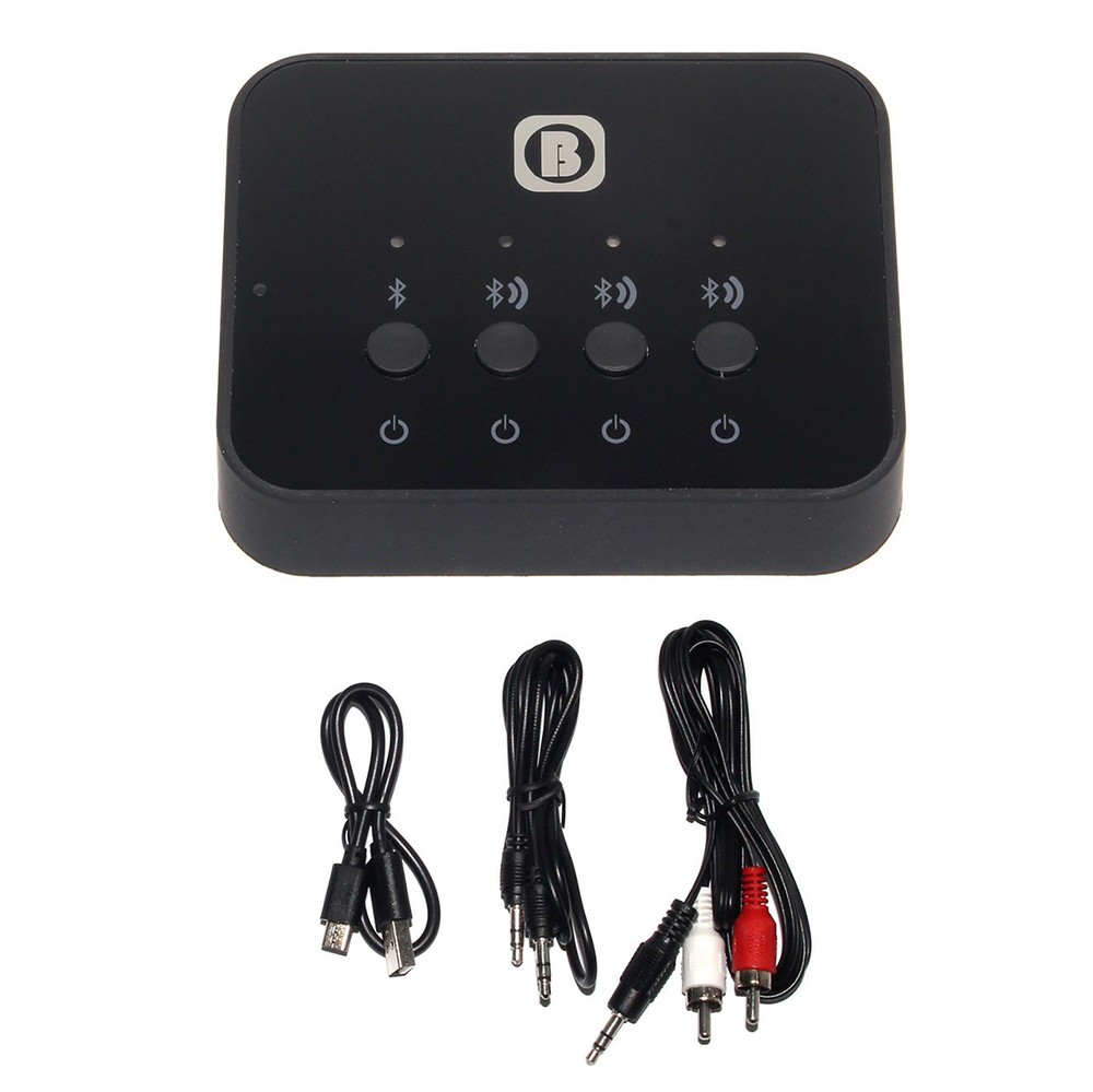 One To Three Bluetooth 4.0 Stereo Launcher Splitter Audio Adapter Transmitter