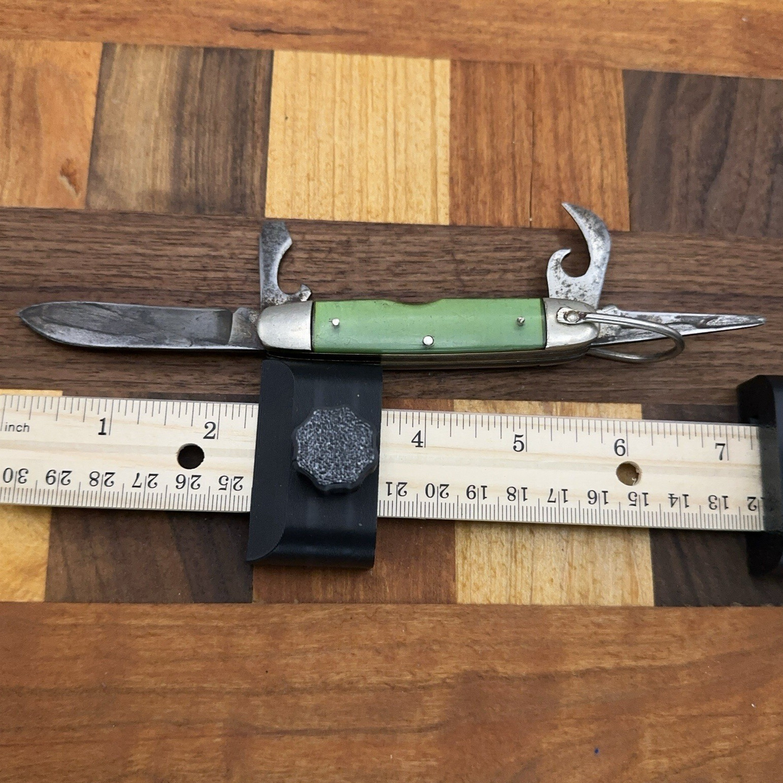 Vintage Kutmaster Utica NY USA Official Girl Green Scout Multi Camping Knife