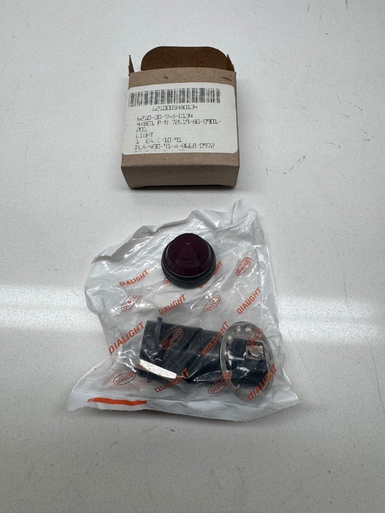 LOT OF 5 DIALIGHT LARGE RED PANEL INDICATORS