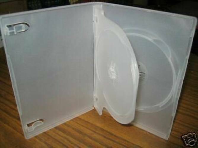 800  CLEAR DOUBLE 2 DVD CASE CASES W/FLIP TRAY, PSD44