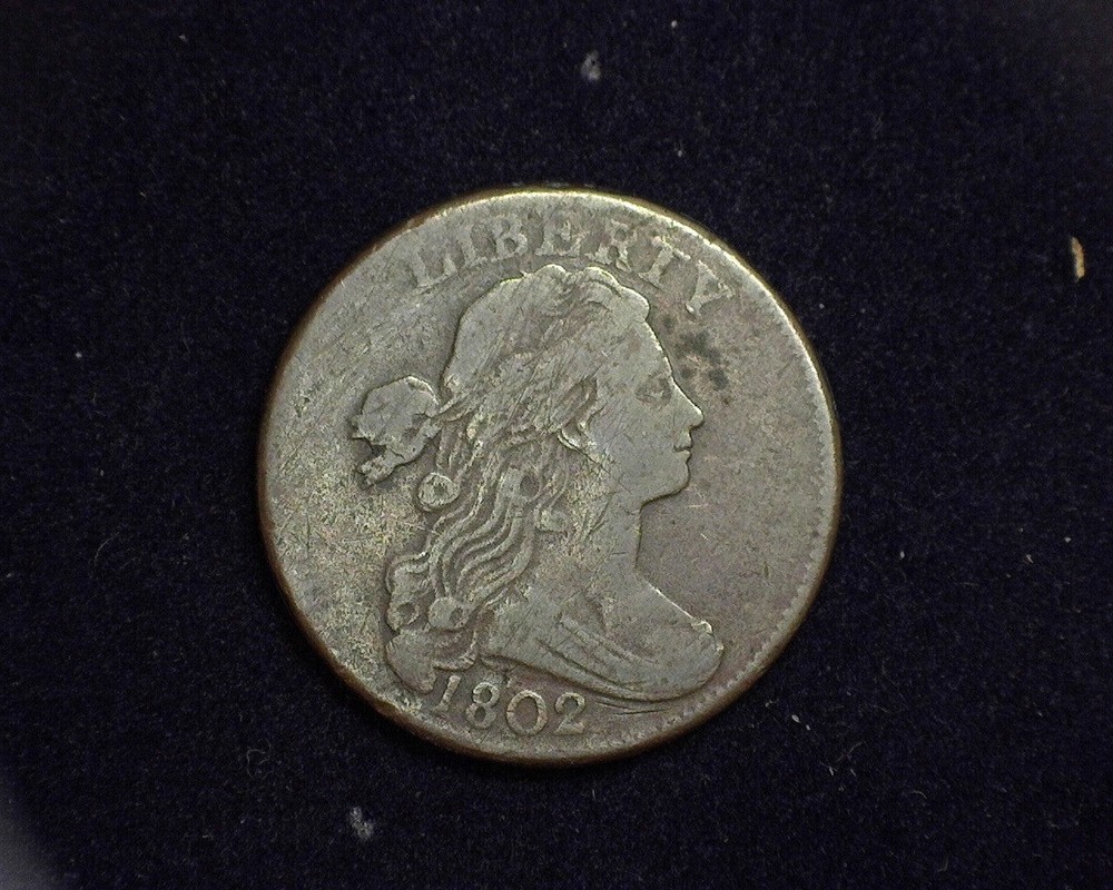 HS&C: 1802 Large Cent Draped Bust Cent VF - US Coin