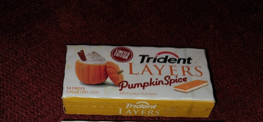 Trident Layers Pumpkin Spice New In Package 1 Pack Sealed