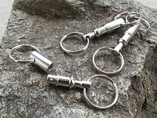 Detachable Pull Apart Key Rings Keychains Heavy Duty Split Rings Silver 10 PCS