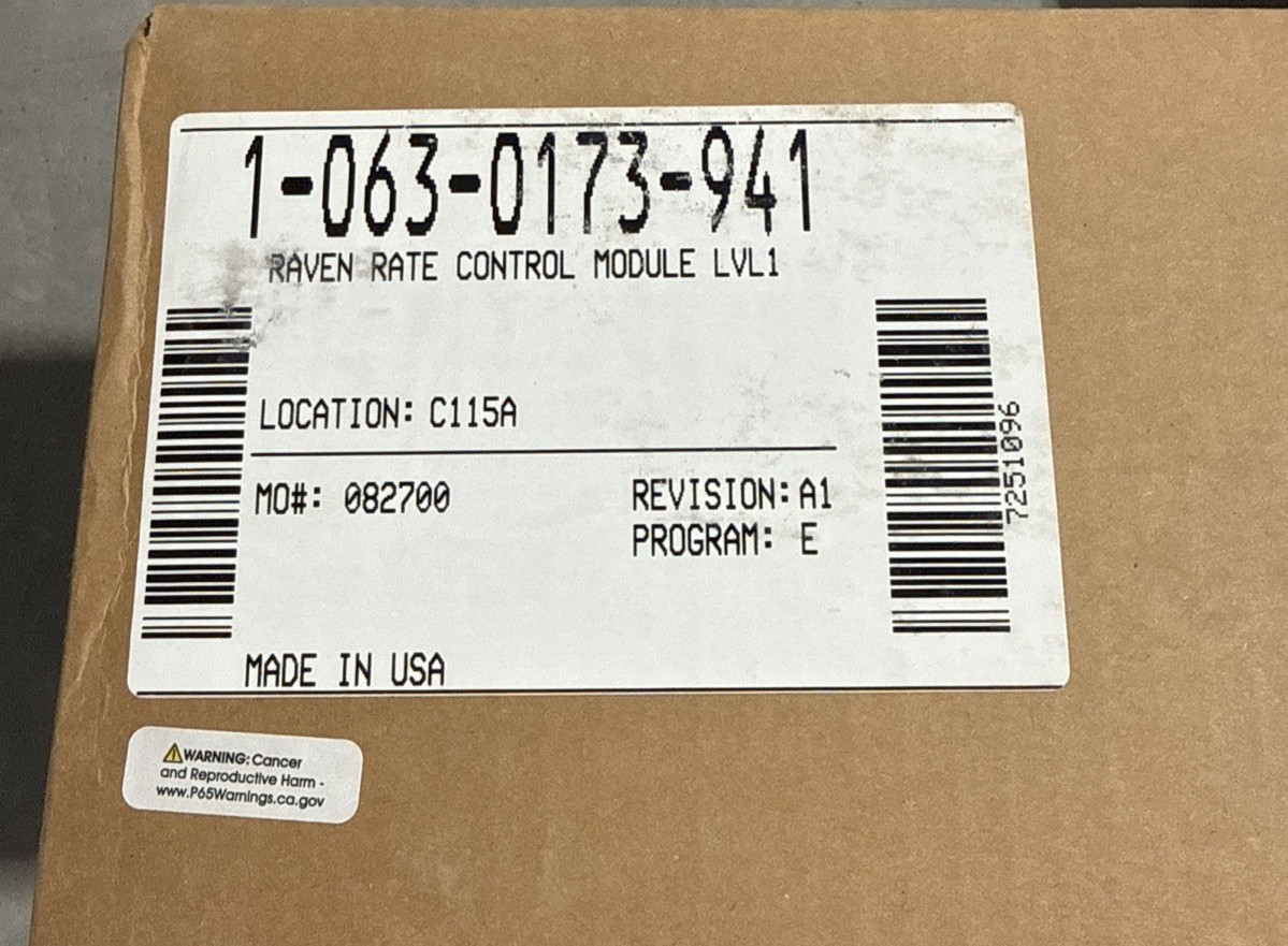 RAVEN CNH RATE CONTROL MODULE LVL1 RCM 1-063-0173-941 (OEM) *NEW IN BOX*