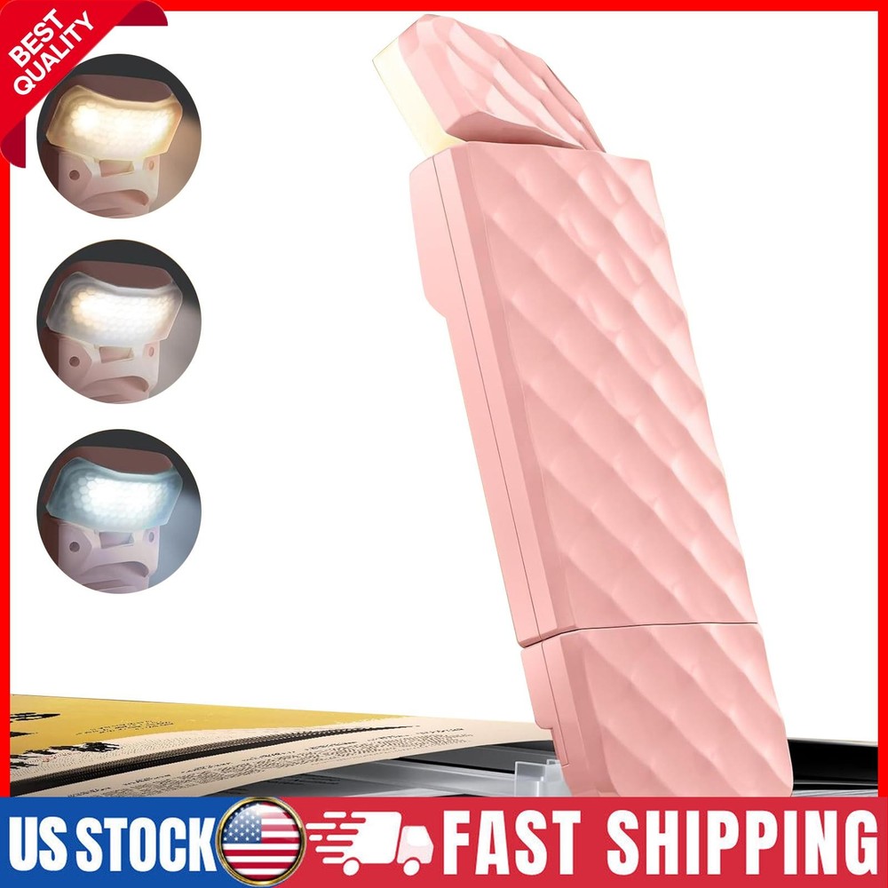 Fold Clip-On LED Bookmark Reading Light Book Light with Timer USB Rechargeable