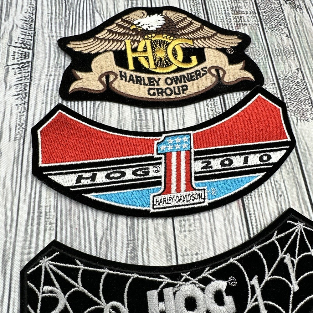 Harley Davidson Owner's Group HOG Patch 2010, 2011 And Eagle Patches.