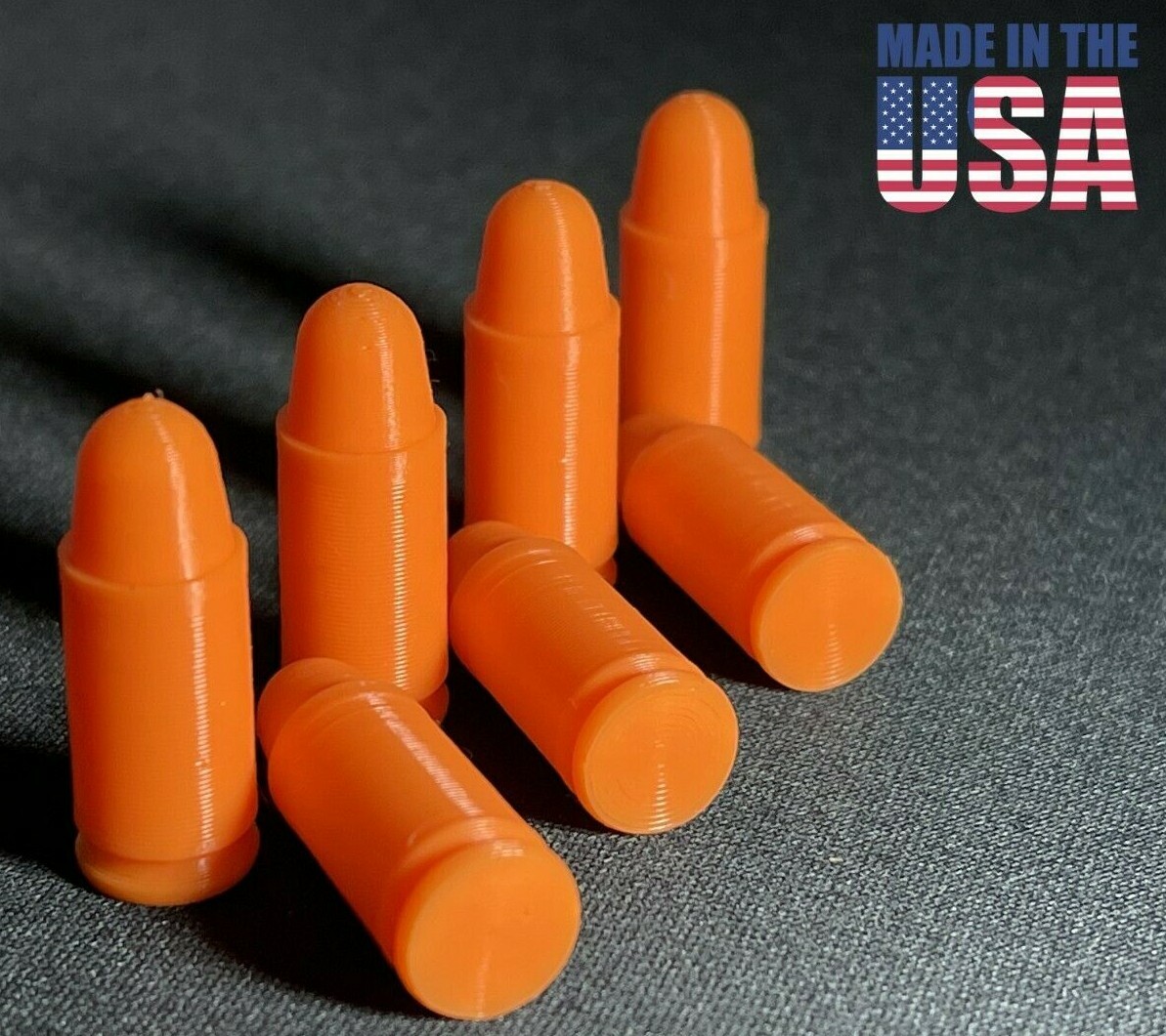 9mm Dummy Rounds, Snap Caps -- Firearms Dry Fire Ammo for Training **Made in USA