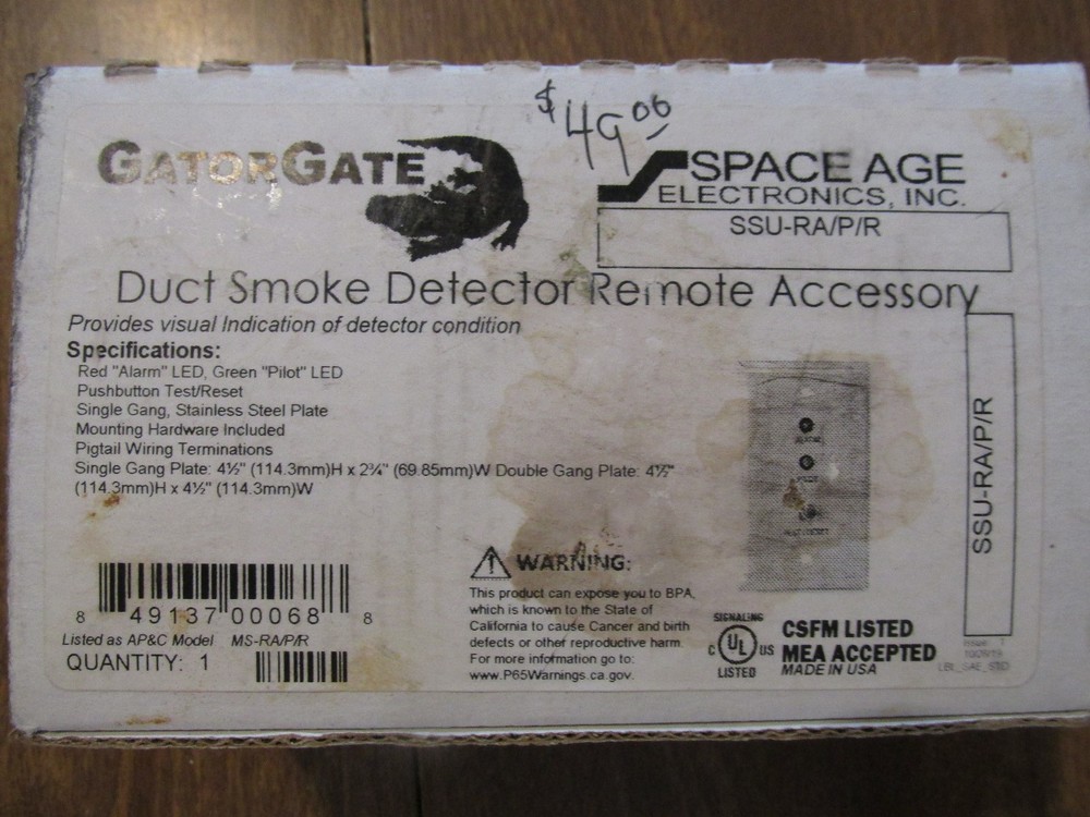 GatorGate Duct Smoke Detector Remote