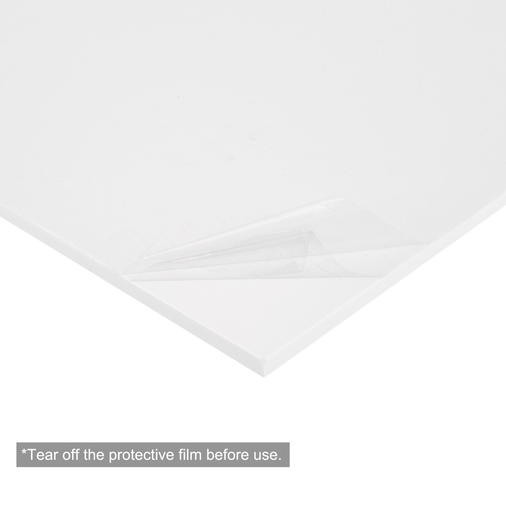 ABS Plastic Sheet 10 x 10 x 0.08" ABS Styrene Sheets White 3 Pcs