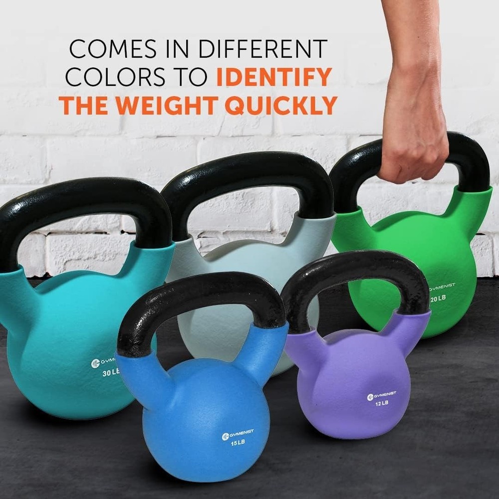 Durable 20-lb Neoprene Kettlebell with Comfortable Grip for Effective Workouts
