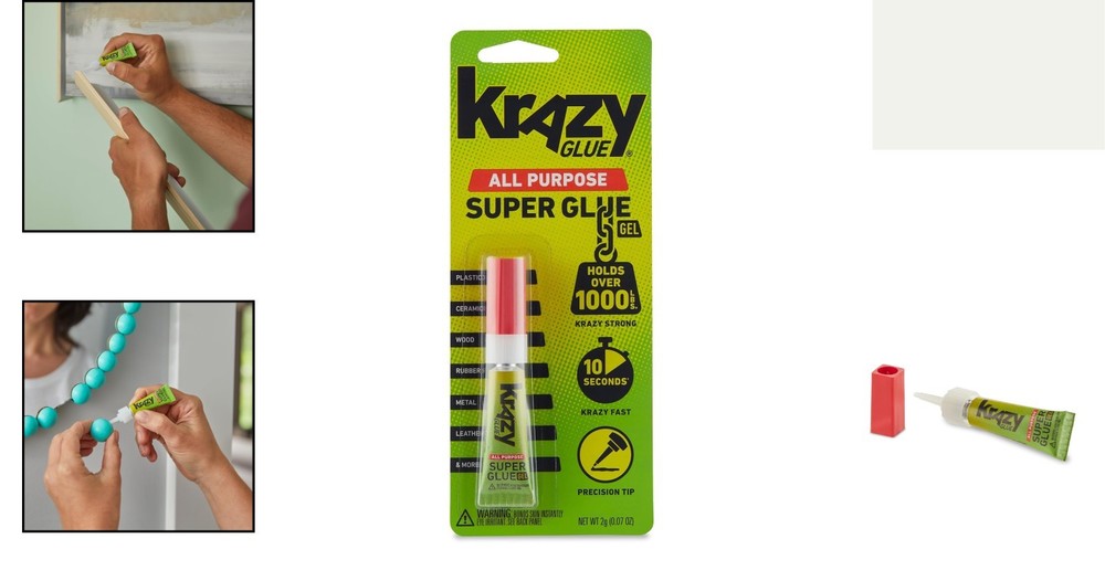 Versatile 2g Super Glue Gel - Precision Tip for Strong Bonds on Any Surface