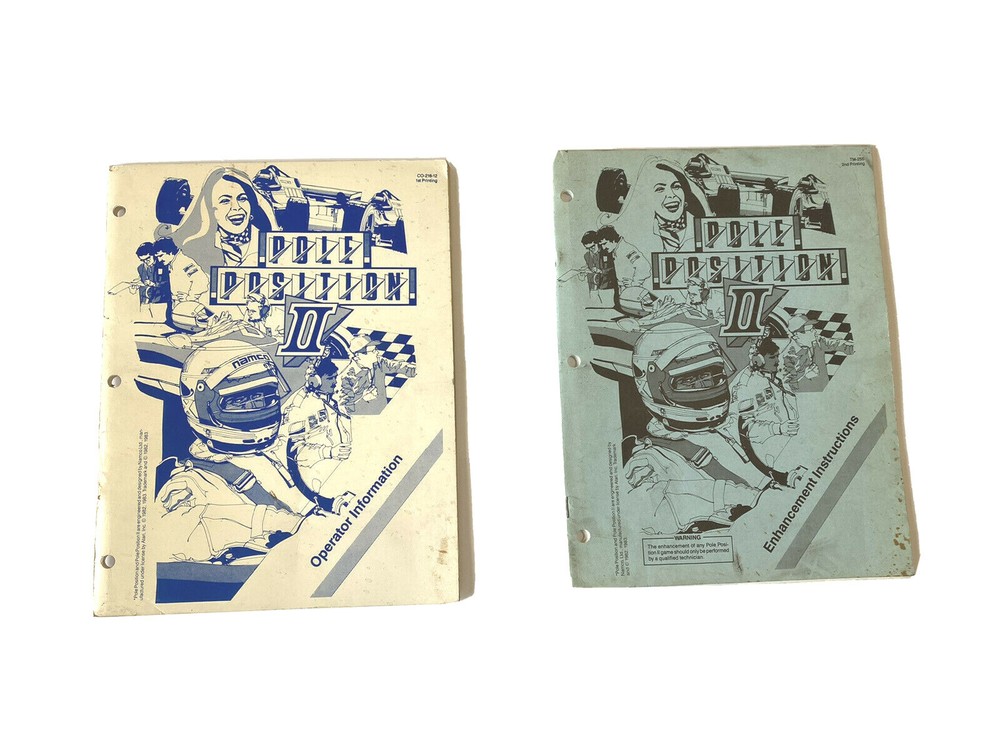 1983 Atari Pole Position II Operator & Enhancement Instructions-Arcade Game
