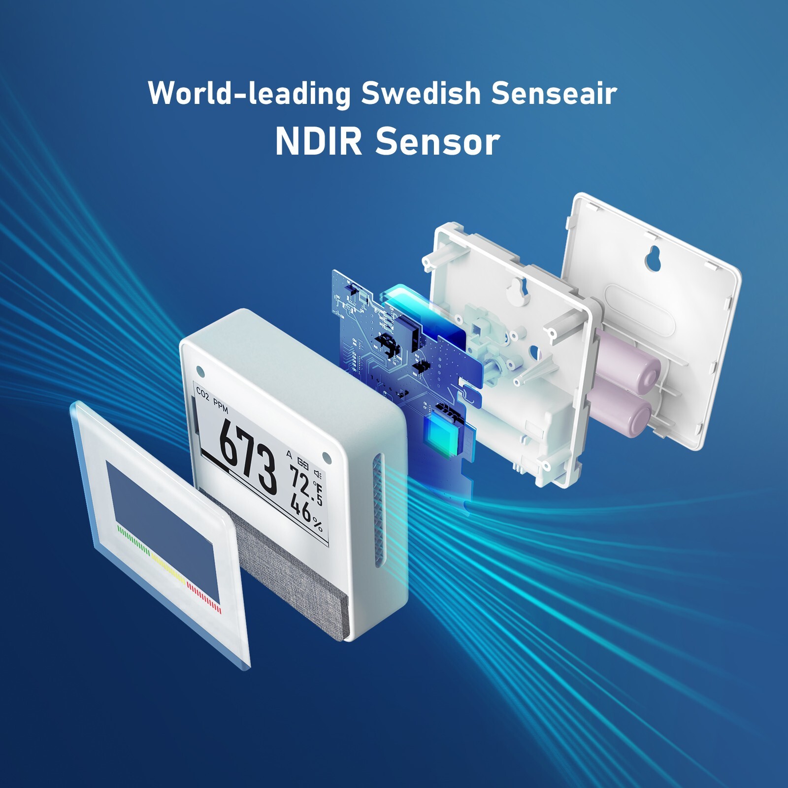 Wireless Indoor Air Quality Monitor INKBIRD IAM-T1 Electronic Ink Display NDIR