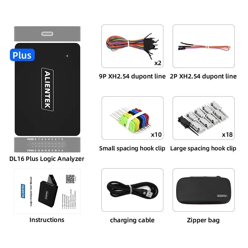 ALIENTEK DL16 / DL16 Plus Mini Logic Analyzer Kit ARM FPGA STM32 Debugger ot25