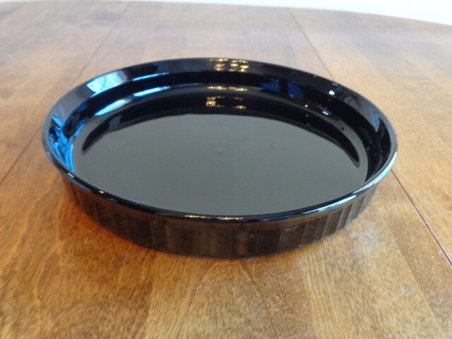 CORNING WARE CLASSIC BLACK 10” QUICHE BOWL