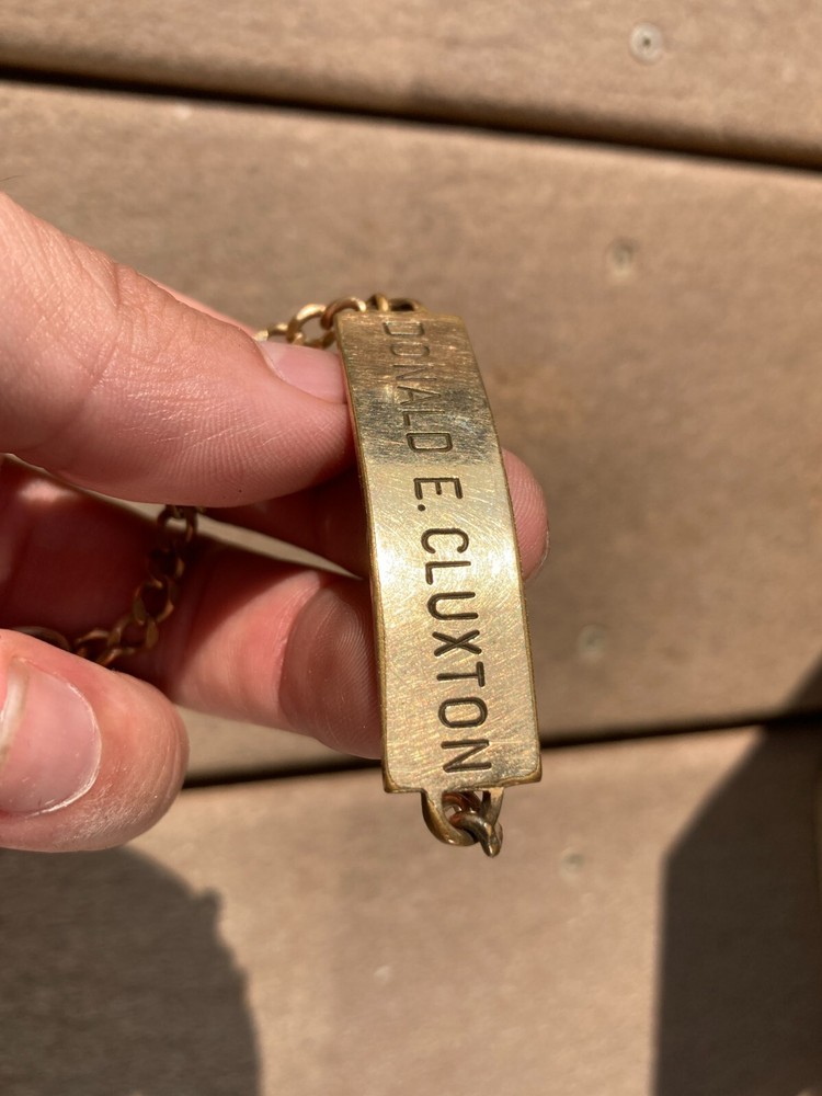 WW2 USAAF US Army Air Force ID Identification Bracelet Lt. Colonel