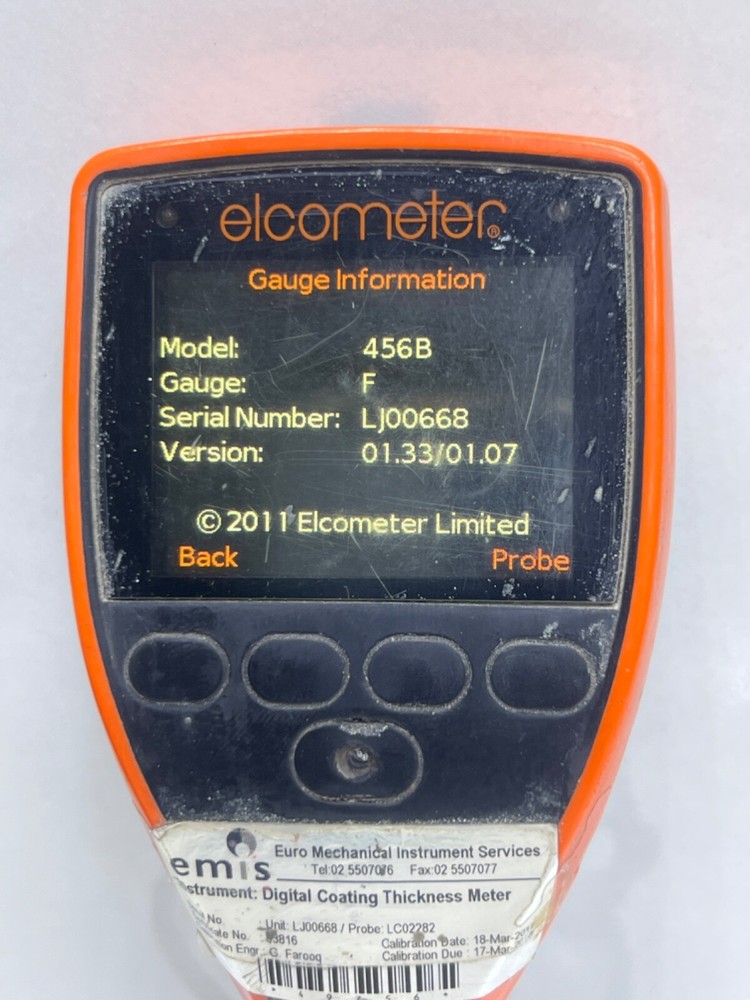 ELCOMETER 456 MODEL A456CFBS WITH ELCIMETER PROBE F2