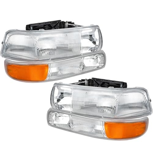 Chrome Headlights Tail Light Assembly Fit For 1999 2000 2001 2002 Chevy